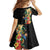 Hawaii Tropical Flowers Tribal Pattern Family Matching Long Sleeve Bodycon Dress and Hawaiian Shirt No5 LT9 - Polynesian Pride