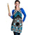 Personalised Aotearoa Niho Taniwha Motif Apron Blue Style - Polynesian Pride