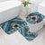 Personalised Aotearoa Niho Taniwha Motif Bathroom Set Blue Style - Polynesian Pride