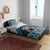 Personalised Aotearoa Niho Taniwha Motif Bedding Set Blue Style