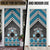 Personalised Aotearoa Niho Taniwha Motif Door Cover Blue Style - Polynesian Pride