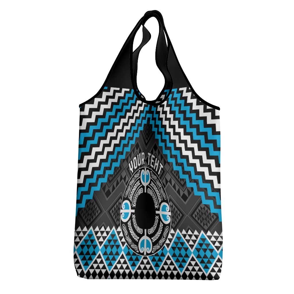 Personalised Aotearoa Niho Taniwha Motif Grocery Bag Blue Style