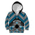 Personalised Aotearoa Niho Taniwha Motif Kid Hoodie Blue Style