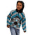 Personalised Aotearoa Niho Taniwha Motif Kid Hoodie Blue Style