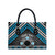 Personalised Aotearoa Niho Taniwha Motif Leather Bag Blue Style - Polynesian Pride