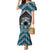 Personalised Aotearoa Niho Taniwha Motif Mermaid Dress Blue Style