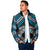 Personalised Aotearoa Niho Taniwha Motif Padded Jacket Blue Style - Polynesian Pride