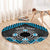 Personalised Aotearoa Niho Taniwha Motif Round Carpet Blue Style
