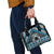 Personalised Aotearoa Niho Taniwha Motif Shoulder Handbag Blue Style