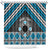 Personalised Aotearoa Niho Taniwha Motif Shower Curtain Blue Style