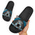 Personalised Aotearoa Niho Taniwha Motif Slide Sandals Blue Style - Polynesian Pride