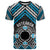 Personalised Aotearoa Niho Taniwha Motif T Shirt Blue Style