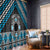 Personalised Aotearoa Niho Taniwha Motif Window Curtain Blue Style