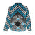 Personalised Aotearoa Niho Taniwha Motif Women Casual Shirt Blue Style