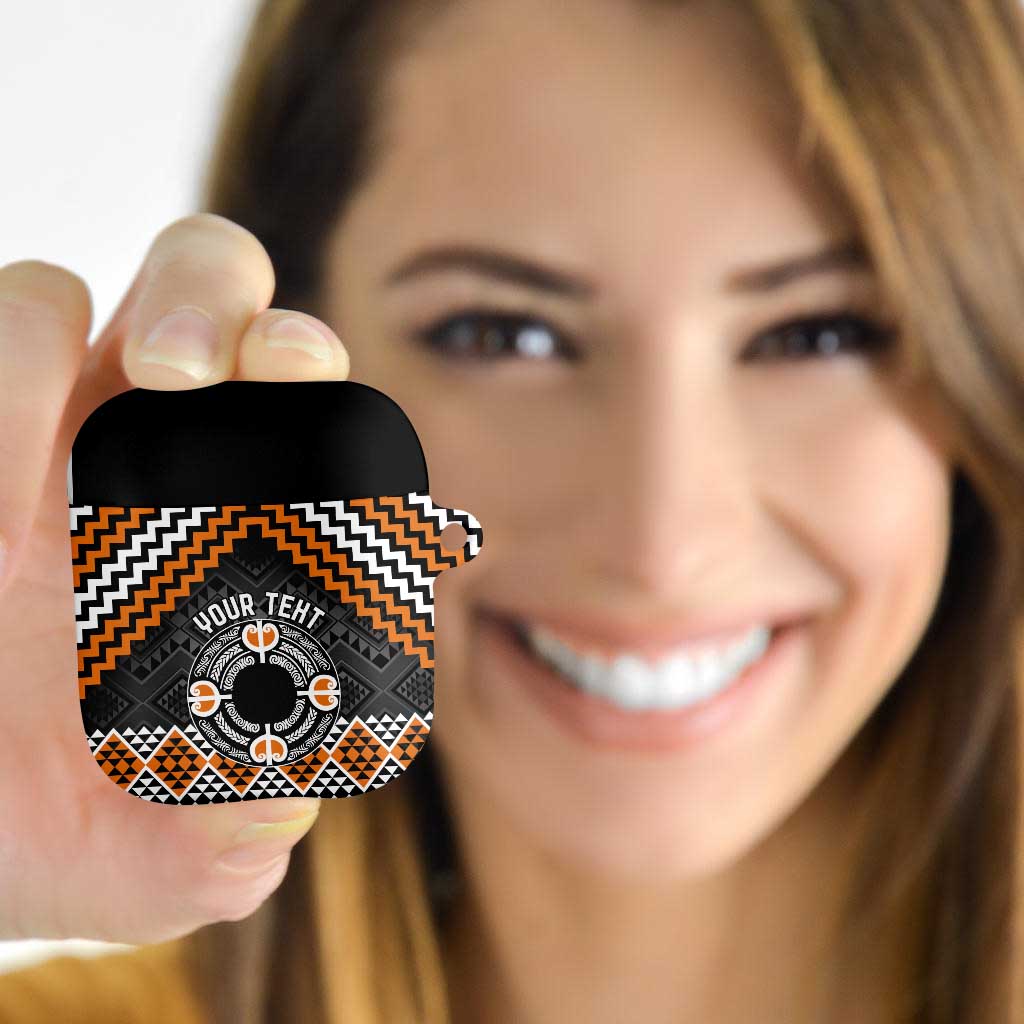 Personalised Aotearoa Niho Taniwha Motif AirPods Case Gold Style - Polynesian Pride