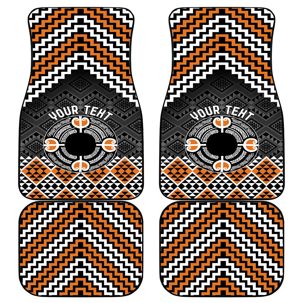 Personalised Aotearoa Niho Taniwha Motif Car Mats Gold Style