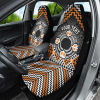 Personalised Aotearoa Niho Taniwha Motif Car Seat Cover Gold Style