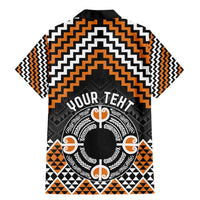 Personalised Aotearoa Niho Taniwha Motif Family Matching Mermaid Dress and Hawaiian Shirt Gold Style