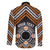 Personalised Aotearoa Niho Taniwha Motif Family Matching Off The Shoulder Long Sleeve Dress and Hawaiian Shirt Gold Style