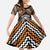 Personalised Aotearoa Niho Taniwha Motif Family Matching Tank Maxi Dress and Hawaiian Shirt Gold Style