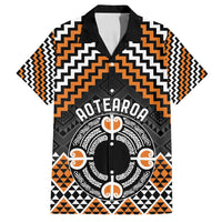 Personalised Aotearoa Niho Taniwha Motif Family Matching Tank Maxi Dress and Hawaiian Shirt Gold Style