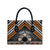 Personalised Aotearoa Niho Taniwha Motif Leather Bag Gold Style - Polynesian Pride