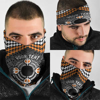 Personalised Aotearoa Niho Taniwha Motif Neck Gaiter Gold Style - Polynesian Pride