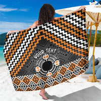 Personalised Aotearoa Niho Taniwha Motif Sarong Gold Style