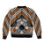 Personalised Aotearoa Niho Taniwha Motif Sleeve Zip Bomber Jacket Gold Style