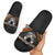 Personalised Aotearoa Niho Taniwha Motif Slide Sandals Gold Style - Polynesian Pride