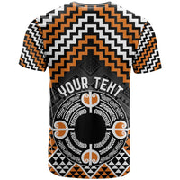 Personalised Aotearoa Niho Taniwha Motif T Shirt Gold Style