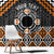 Personalised Aotearoa Niho Taniwha Motif Window Curtain Gold Style