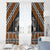 Personalised Aotearoa Niho Taniwha Motif Window Curtain Gold Style