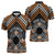 Personalised Aotearoa Niho Taniwha Motif Zipper Polo Shirt Gold Style - Polynesian Pride