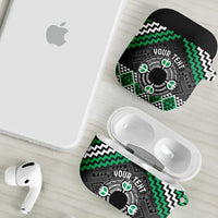 Personalised Aotearoa Niho Taniwha Motif AirPods Case Green Style - Polynesian Pride