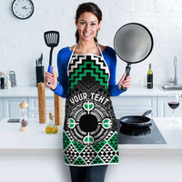 Personalised Aotearoa Niho Taniwha Motif Apron Green Style - Polynesian Pride