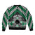 Personalised Aotearoa Niho Taniwha Motif Bomber Jacket Green Style