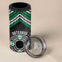 Personalised Aotearoa Niho Taniwha Motif 4 in 1 Can Cooler Tumbler Green Style