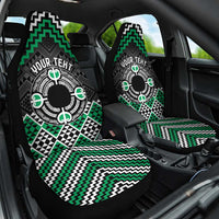 Personalised Aotearoa Niho Taniwha Motif Car Seat Cover Green Style