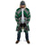 Personalised Aotearoa Niho Taniwha Motif Cloak Green Style - Polynesian Pride