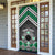 Personalised Aotearoa Niho Taniwha Motif Door Cover Green Style - Polynesian Pride