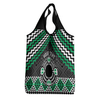 Personalised Aotearoa Niho Taniwha Motif Grocery Bag Green Style