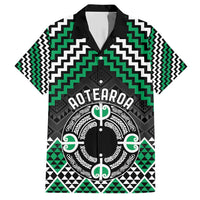 Personalised Aotearoa Niho Taniwha Motif Hawaiian Shirt Green Style