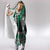 Personalised Aotearoa Niho Taniwha Motif Hooded Blanket Green Style