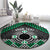 Personalised Aotearoa Niho Taniwha Motif Round Carpet Green Style