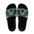 Personalised Aotearoa Niho Taniwha Motif Slide Sandals Green Style - Polynesian Pride