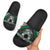 Personalised Aotearoa Niho Taniwha Motif Slide Sandals Green Style - Polynesian Pride