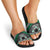 Personalised Aotearoa Niho Taniwha Motif Slide Sandals Green Style - Polynesian Pride