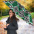 Personalised Aotearoa Niho Taniwha Motif Umbrella Green Style - Polynesian Pride