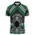 Personalised Aotearoa Niho Taniwha Motif Zipper Polo Shirt Green Style - Polynesian Pride